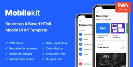 Mobilekit - Bootstrap 4 Based HTML Template - 25384264