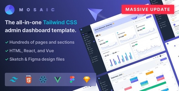 Mosaic - Tailwind CSS Admin Dashboard Template - 34690839