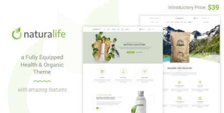 NaturaLife Health & Organic WordPress Theme - 21811815