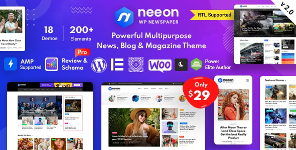 Neeon – WordPress News Magazine Theme – 35441133