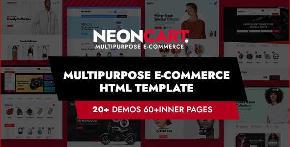 NeonCart – Multipurpose Ecommerce Bootstrap 5 & 4 HTML Template – 31446137
