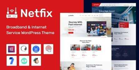 Netfix – Broadband & Internet Services WordPress Theme + RTL - 35197357