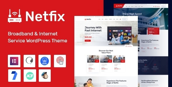 Netfix – Broadband & Internet Services WordPress Theme + RTL – 35197357
