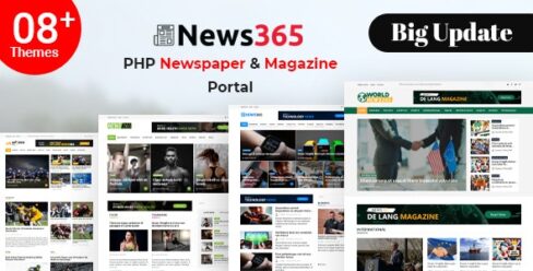 News365 – PHP Newspaper Script Magazine Blog with Video Newspaper – 19015501
