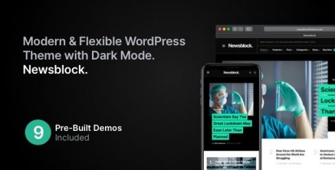 Newsblock – News & Magazine WordPress Theme with Dark Mode – 26821869