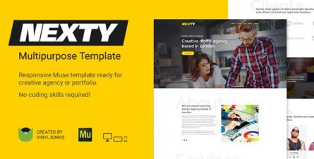 Nexty - Creative Multipurpose Portfolio Agency Responsive Muse Template - 20824214