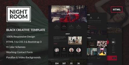 Night Room Creative Dark Template - 7522526