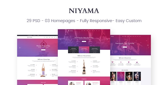 Niyama - Multipurpose Yoga & Gym, Dance HTML5 And Bootstrap Templates - 19982354