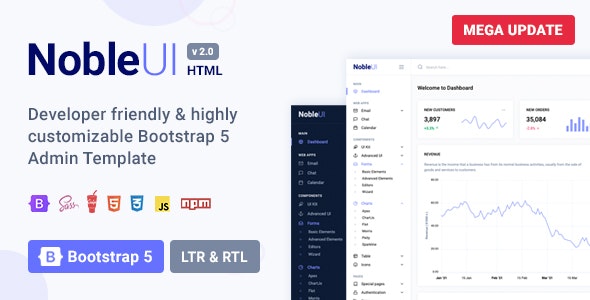 NobleUI - HTML Bootstrap 5 Admin Dashboard Template - 24606935