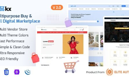 Nookx - Multipurpose Ecommerce and Buy & Sell - Digital Marketplace HTML Template with Admin Panel - 25277286