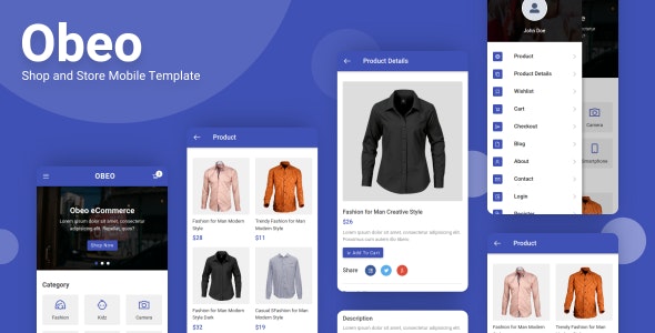Obeo - Shop and Store Mobile Template - 23664507