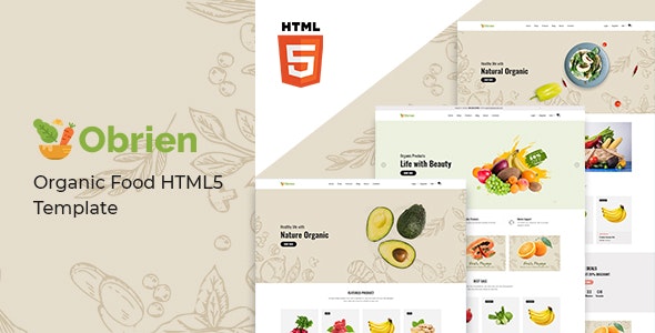 Obrien – Organic Food HTML5 Template - 28968380