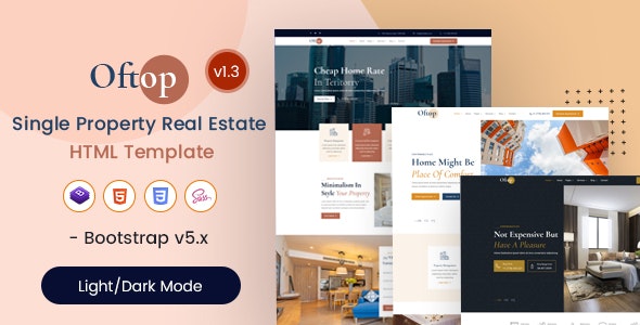 Oftop – Single Property HTML Template – 27807330