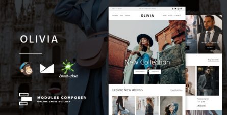 Olivia - E-commerce Responsive Email for Fashion & Accessories with Online Builder - 33897433