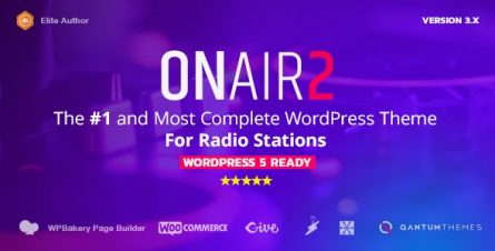 Onair2 - Radio Station WordPress Theme With Non-Stop Music Player - 19340714