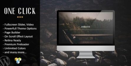 One Click – Parallax One Page Wordpress Theme - 9163066