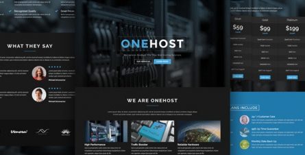 Onehost - One Page Responsive Hosting Template - 7489042
