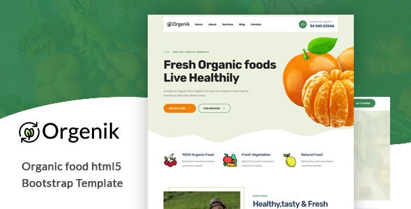 Orgenik – Organic Food HTML5 Template – 27278629