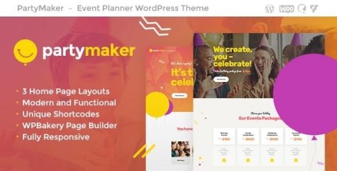 PartyMaker | Event Planner & Wedding Agency WordPress Theme – 21451583
