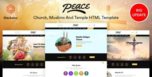 Peace – Church / Muslims / Temple HTML Template – 13450273
