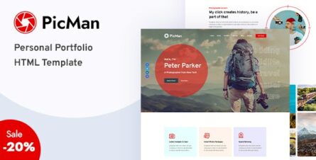 PicMan - Personal Portfolio HTML Template - 36784095