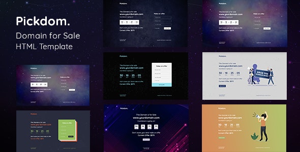 Pickdom – Domain for Sale HTML Template – 27644487