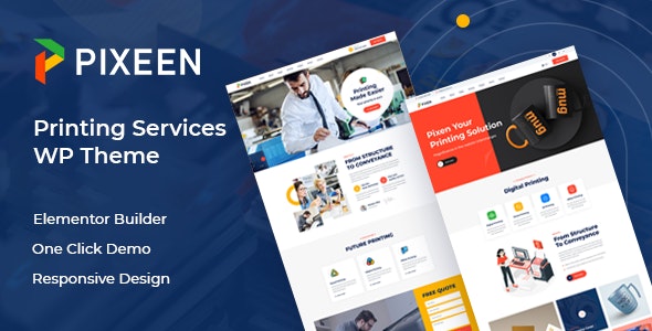 Pixeen – Printing Services Company WordPress Theme + RTL – 31186906