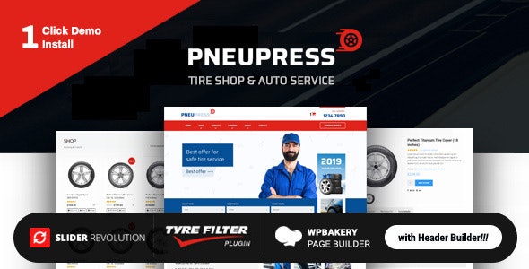 PneuPress - Tire Shop and Car Repair WordPress Theme - 22852345