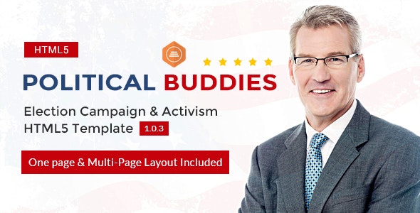 Political Buddies – Election Campaign & Activism HTML5 Template – 21471300