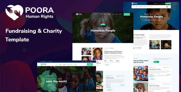 Poora – Fundraising & Charity Template – 29242306