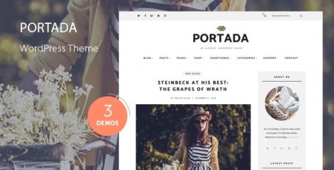 Portada – Elegant Blog Blogging WordPress Theme – 19032008