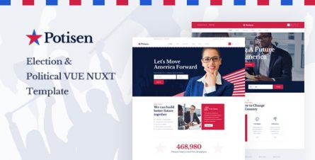Potisen - Election & Political Vue Nuxt Template - 31265274