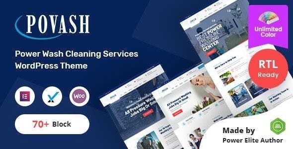 Povash | Power Wash WordPress Theme + RTL – 29953197