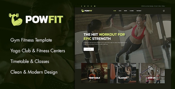PowFit – Gym Fitness Joomla Template – 36383728