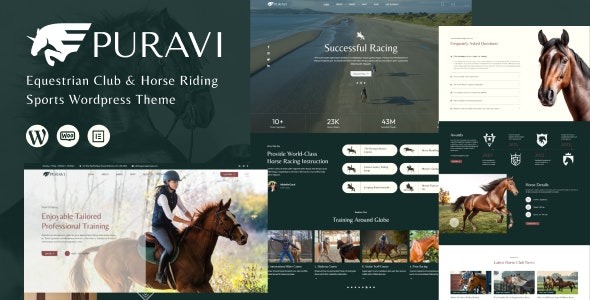 Equestrian Club & Horse Riding Sports Theme