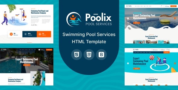 Poolix – Pool Cleaning & Renovation HTML Template – 44912606