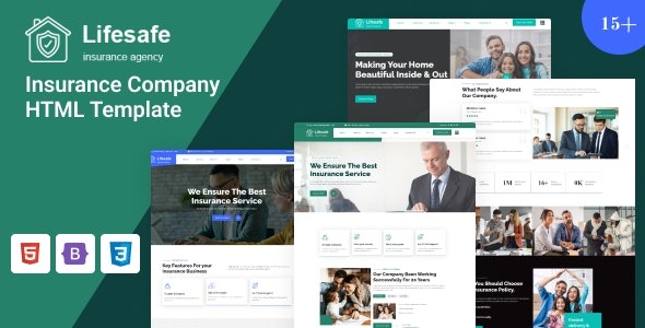Lifesafe-Insurance Company HTML Template – 50414751