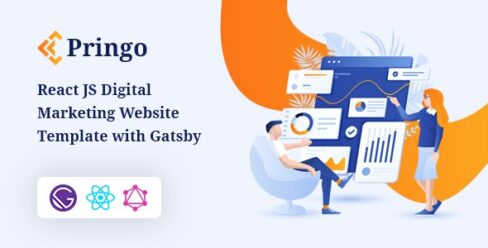 Pringo – React JS Digital Marketing Website Template with Gatsby – 34458124