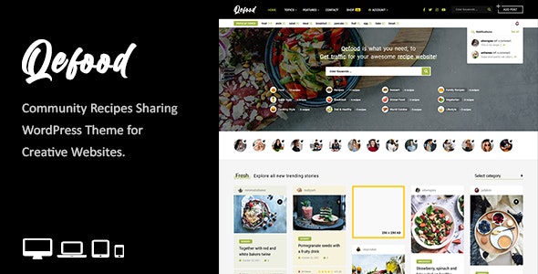 Qefood - Community Sharing WordPress Theme - 34506962