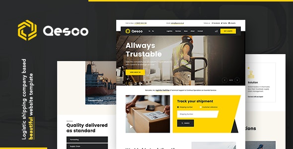 Qesco | Logistic Shipping Company WordPress Theme – 29228208