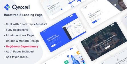 Qexal - Bootstrap 5 Landing Page Template - 28886371