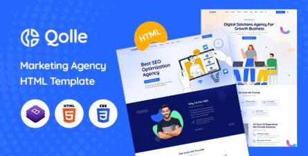 Qolle - HTML Template for Digital Marketing Agency - 33843987