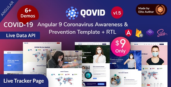 Qovid - Angular 9 COVID-19 Medical Prevention - 26287295