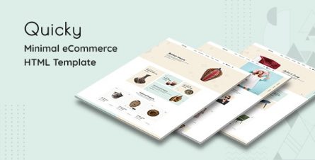 Quicky - Minimal eCommerce HTML Template - 25766270