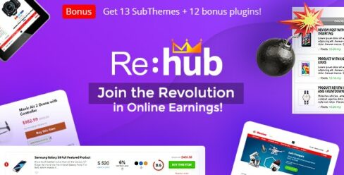 REHub – Price Comparison, Multi Vendor Marketplace WordPress Theme – 7646339