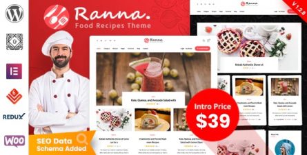 Ranna - Food & Recipe WordPress Theme - 25157340