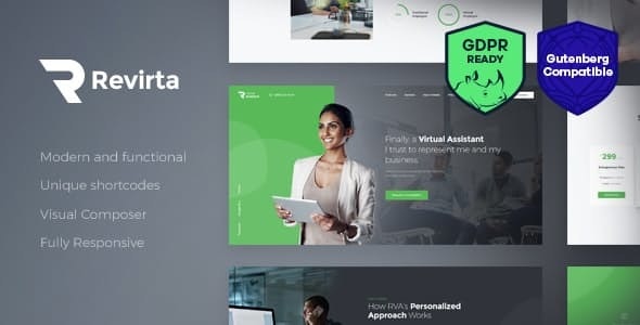 Revirta | Personal Virtual Assistant & Secretary WordPress Theme – 21254345