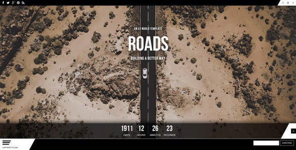Roads - Responsive Coming Soon Page - 5679672