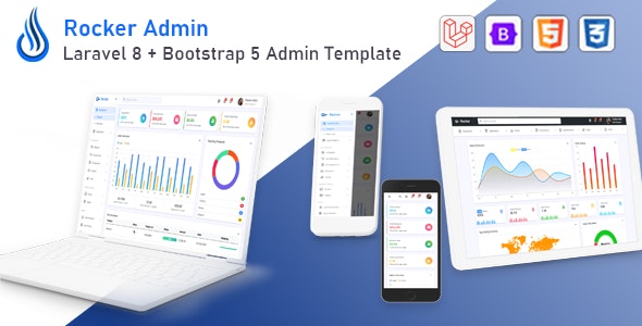 Rocker – Laravel 8 + Bootstrap 5 Admin Template – 32009367