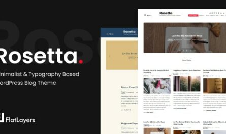 Rosetta - Minimalist & Typography Based WordPress Blog Theme - 37507453